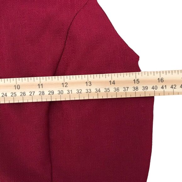 Gianni Bini Womens Dress Size S Red Fit Flare Pleated Dress Textured Sleeveless - Picture 9 of 10